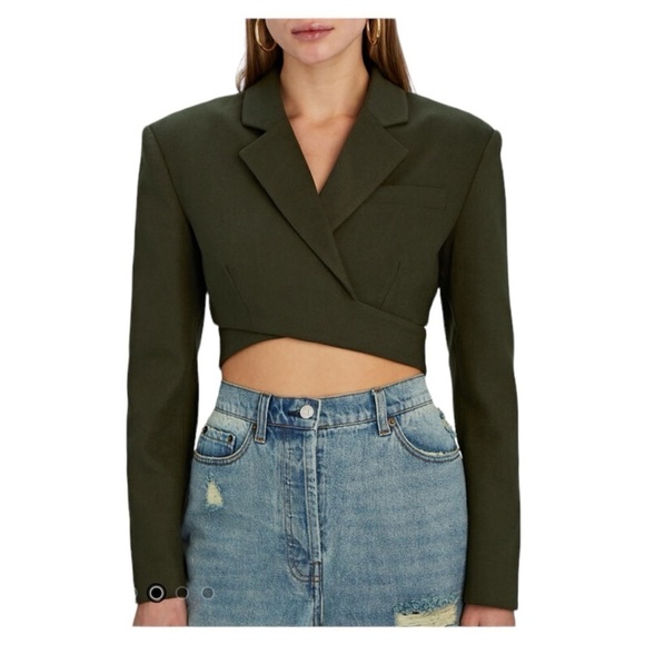 NWOT RONNY KOBO Zuna Cropped Wrap Blazer - Picture 1 of 10